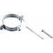 Burgerhout muurbeugel Ø80mm met bout M8 x 80 en plug - aluminium