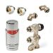 Haakse aansluitset met thermostaatknop voor radiator met 16mm buis