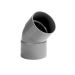 PVC bocht 40mm - hoek 45° 