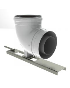 Burgerhout Twinflex 90° Bocht 80/125 Met Ondersteun