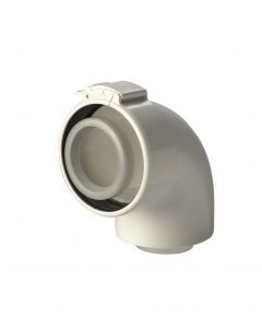 Ubbink UbiFit Bocht 87° Concentrisch - Ø60/100 (klemband) - PPtl/KS - wit