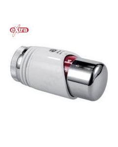 Drayton thermostaatkop chroom/wit