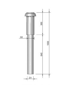 Burgerhout Ventilatie Dakdoorv + Kap 200 Zwart