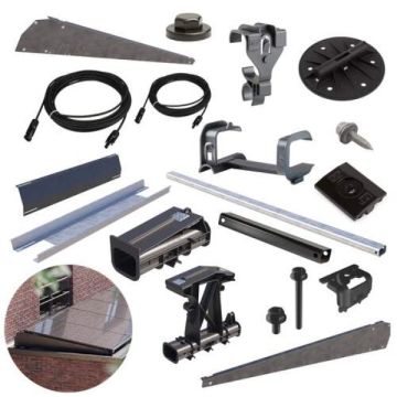 Esdec Flatfix Fusion montagepakket 8 panelen - plat dak - 4x2 portrait