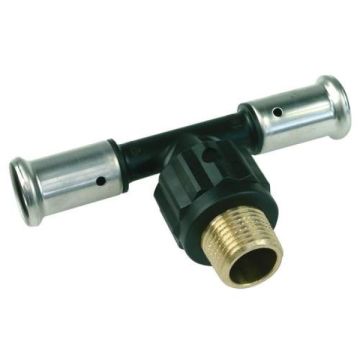 Henco T-stuk 16x1/2 buitendraad x 16 pers x bui x pers - 14PK-160416