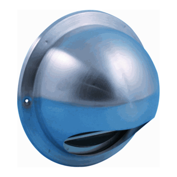 Nedco buitenrooster bol met gaas - Ø125mm - RVS