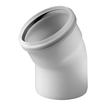 Ubbink Bocht 45° - Ø60 - Pptl