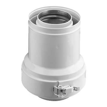 Burgerhout Conc.alu Verloopstuk 80/125-60/100 Wit