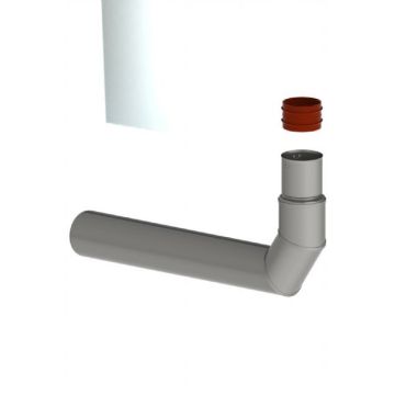 Burgerhout Steunbocht Rvs 80-60 87° Fixed-flex