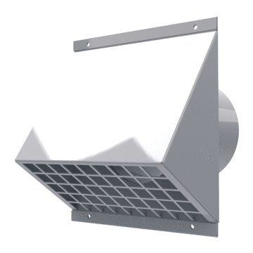 Burgerhout Ventilatie Muurrooster ø 125 Wit