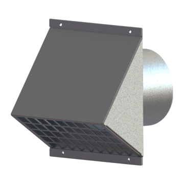 Burgerhout Ventilatie Muurrooster ø 125 Alum