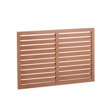 Vooraanzicht van de Evolar achterplaat small - houtkleur