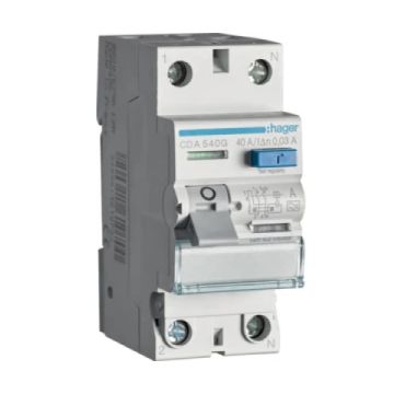Hager aardlekschakelaar 2 polig 40A A 30mA