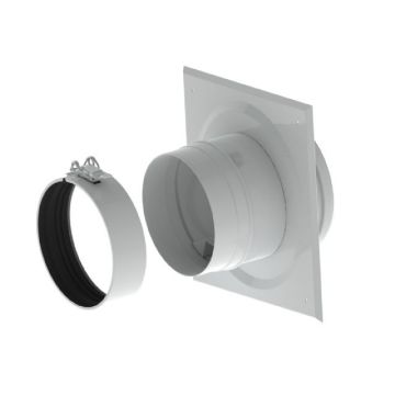 Burgerhout Conc. Schachtaansluiting Duo 80/125 Wit