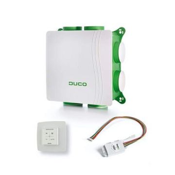 Duco DucoBox Silent RH all-in-one ventilatiebox - RF zender en vochtsensor - Eurostekker