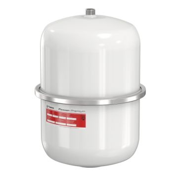 Expansievat van Flamco in de kleur wit met een inhoud van 18 liter en 0.5 bar voordruk