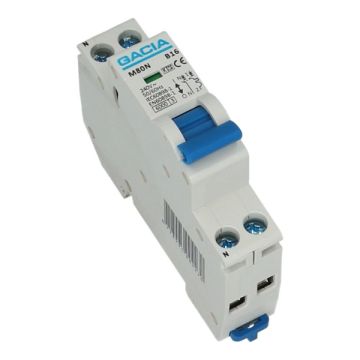 Gacia installatieautomaat 1 polig + nul 16A B 6kA
