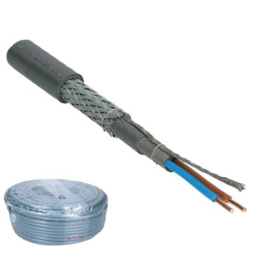 Waskonig + Walter grondkabel VO-YMvKas 2x2.5mm² Dca-s2,d2,a3 - 100 meter