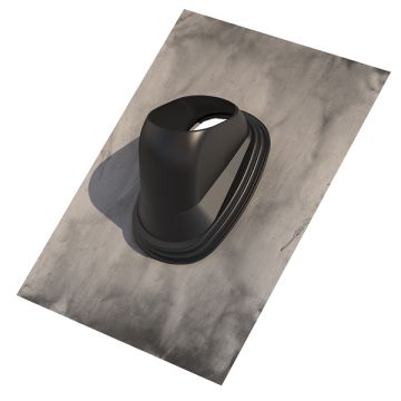 Ubbink dakdoorvoerpan lood universeel Ø131mm 25-45° - grijs