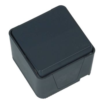 Schneider Electric Mureva IP55 pulsschakelaar grijs