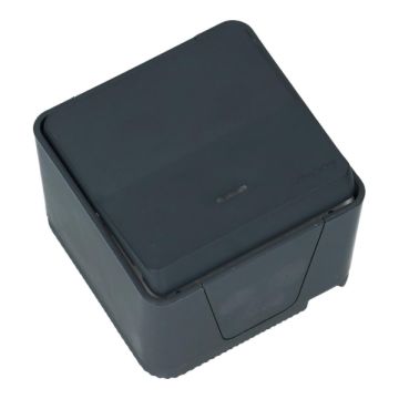 Schneider Electric Mureva IP55 wisselschakelaar met controle lamp grijs