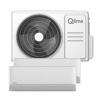Vooraanzicht van de Qlima SCM 52 Duo-split exclusief voorgevulde leidingen