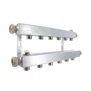 6-groeps radiatorverdeler gemaakt van verzinkt staal