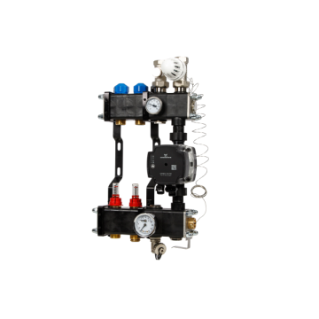 2-groeps verdeler voor vloerverwarming in materiaal composiet