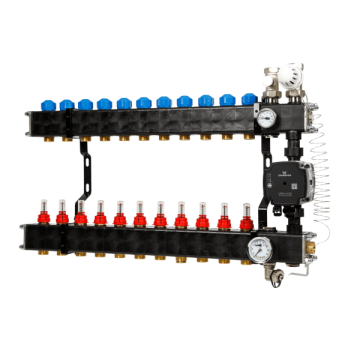 VTE composiet verdeler - pomp Grundfos - 11 groeps