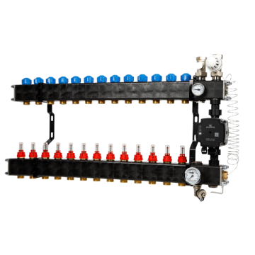 VTE composiet verdeler - pomp Grundfos - 13 groeps