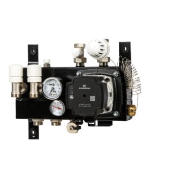 VTE SLIM verdeler vloerverwarming 2-groeps Grundfos pomp