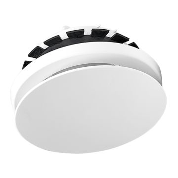 Vooraanzicht van de Zehnder ComfoValve Luna E125 afvoerventiel - 125mm