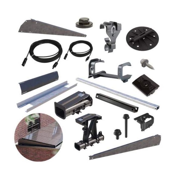 Esdec Flatfix Fusion montagepakket 9 panelen - plat dak - 3x3 portrait