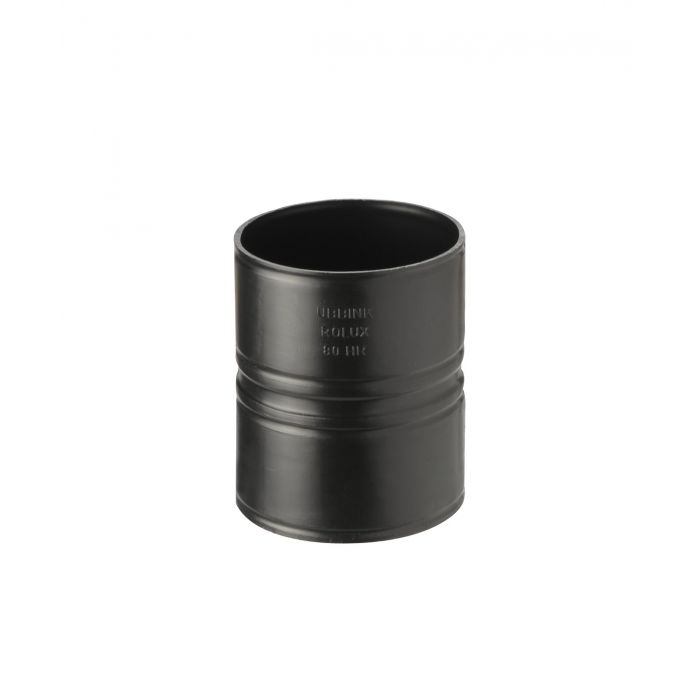 Ubbink Koppelstuk - Ø 80 (zonder Ring) - Pe (luchttoevoer) - Zwart