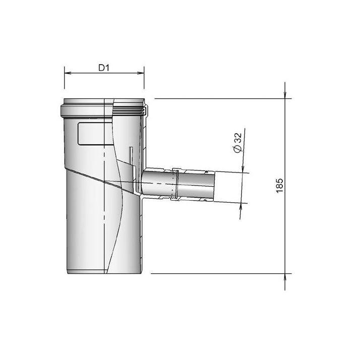 Burgerhout Alu-fix Condensopvang Hor+vert 100