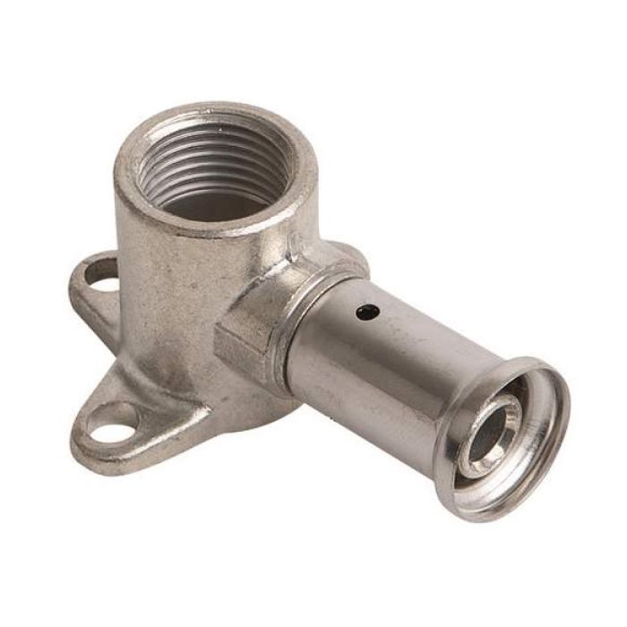 Henco muurplaat 14x1/2 binnendraad kort 35mm messing - 2P-1404K