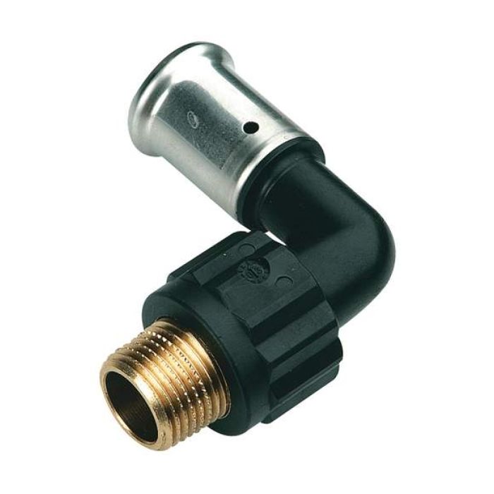 Henco kniekoppeling 90° 20x1/2 pers x buitendraad - 5PK-2004