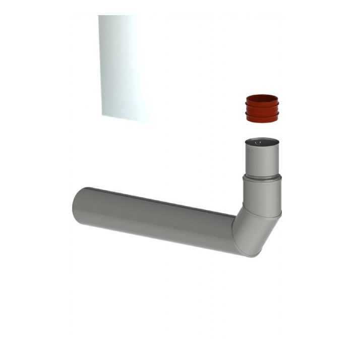 Burgerhout Steunbocht Rvs 80-60 87° Fixed-flex