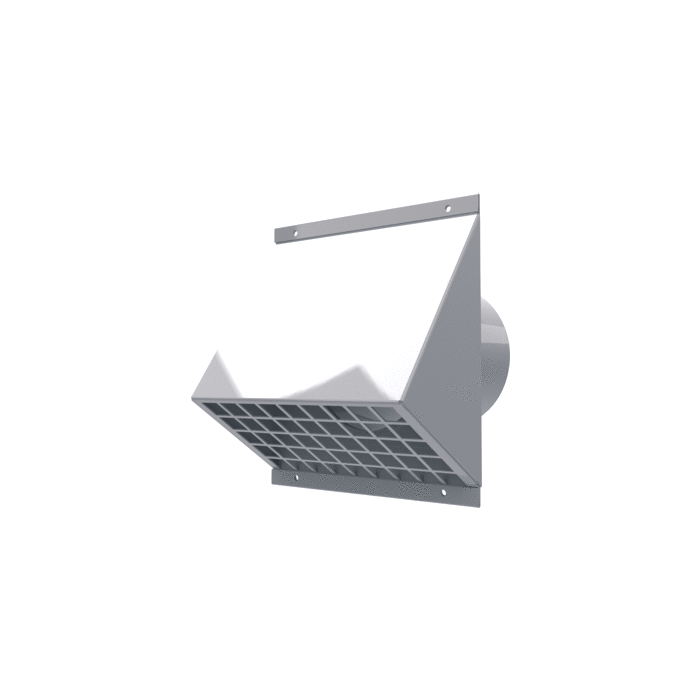 Burgerhout Ventilatie Muurrooster ø 125 Wit