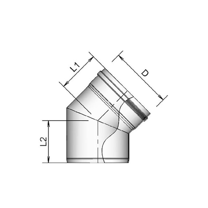 Burgerhout Alu-fix Segmentbocht 130 45°