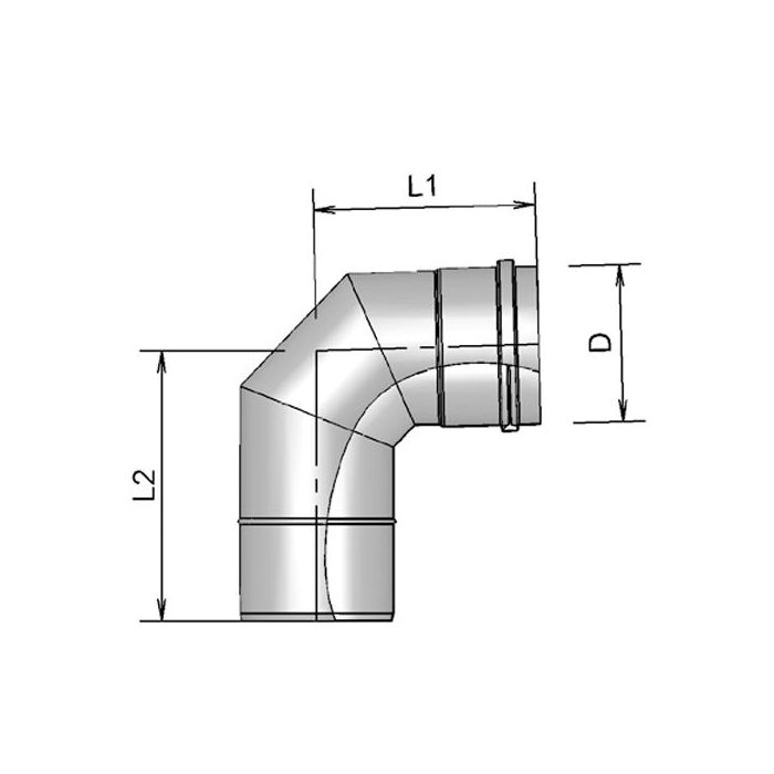 Burgerhout Rvs Segment Bocht 100 87-90° Enkelw