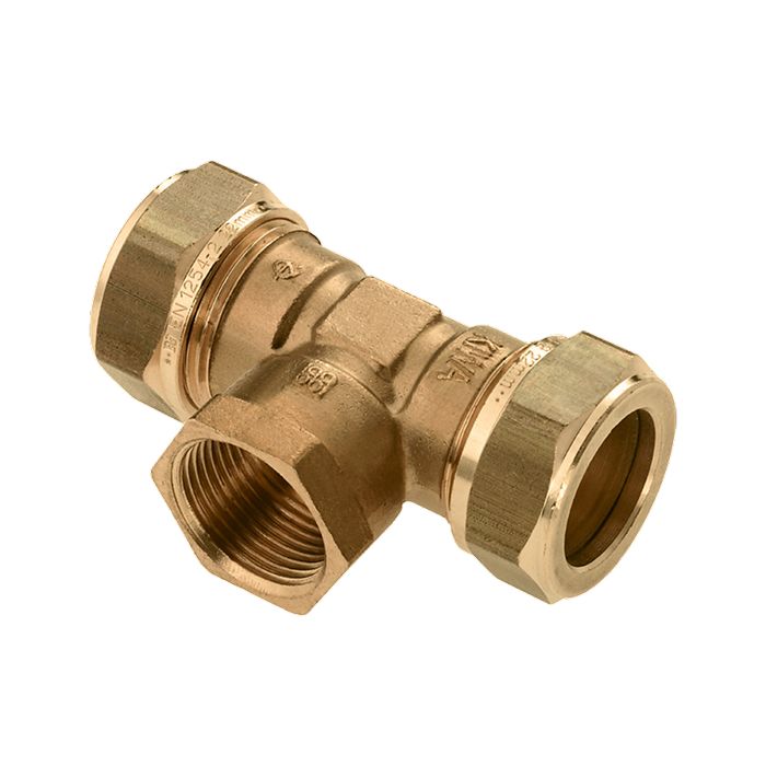 Bonfix knel T-stuk messing