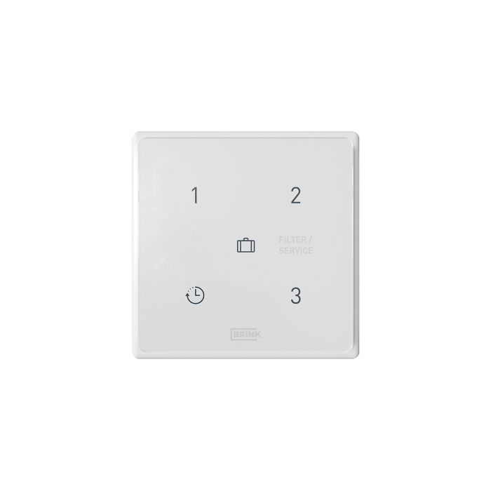 Vooraanzicht van de Brink draadloze schakelaar voor Brink Flair