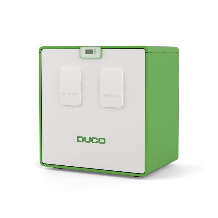 Vooraanzicht van de Duco DucoBox Energy Comfort Plus WTW D550 - Randaarde