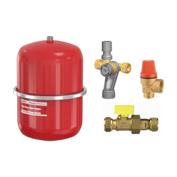 Flamco expansievat aansluitpakket rood - 18L 1-bar