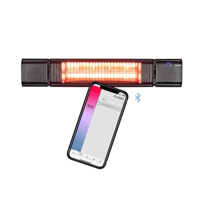 Eurom Heat and Beat Zwart terrasverwarmer - 2000W