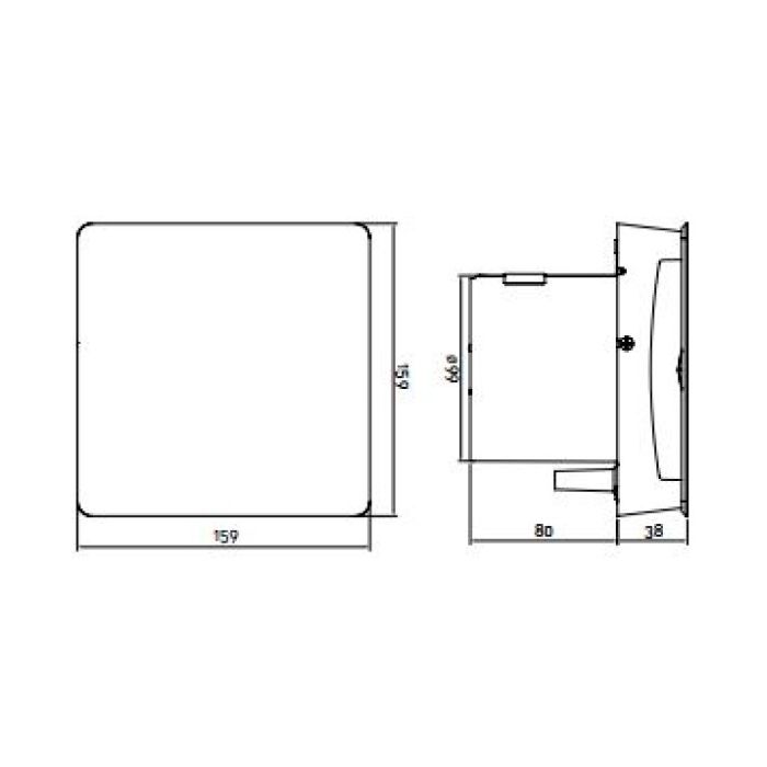 Itho Daalderop BTV-SSST-HT badkamerventilator  met timer en hygrostaat
