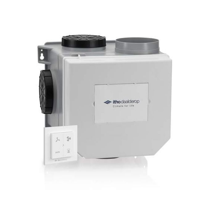 Itho Daalderop ventilatie-unit CVE-S ECO SE | Vochtsensor | RFT-N afstandsbediening | Eurostekker