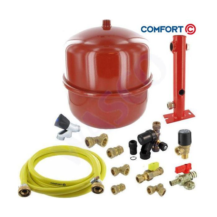 Cv-ketel luxe aansluitpakket - met koppelingen & wasmachinekraan