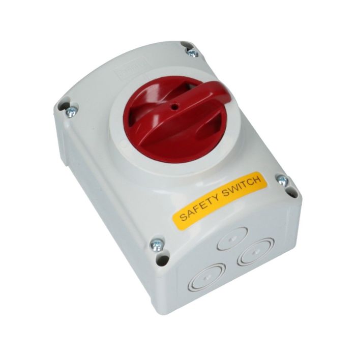 Famatel lastschakelaar met behuizing 2 Polig 32A 131x96.5x105.5